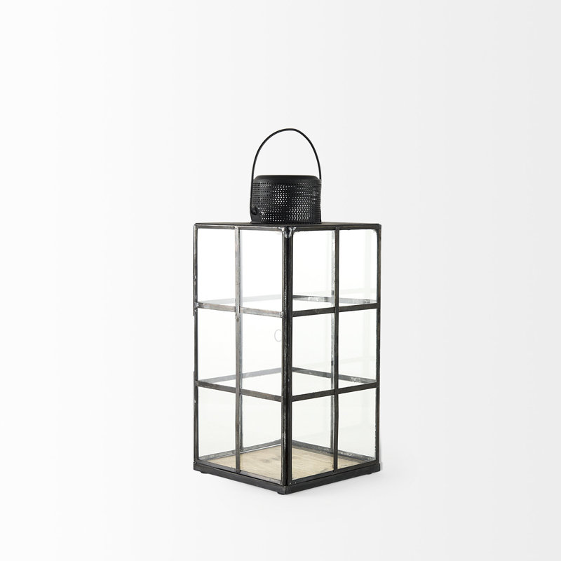 Lanterne murale en verre, H 13,38 po x l 6,1 po x P 6,1 po