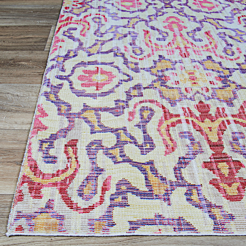 Tapis mauve pour l'intérieur et l'extérieur Mansel, Rectangle 5 pi 3 po x 7 pi 2 po