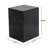 18"H Black Wood-Look Square-Column End Table, Distressed Finish For Indoor/Outdoor Use-1800984995-1800985005
