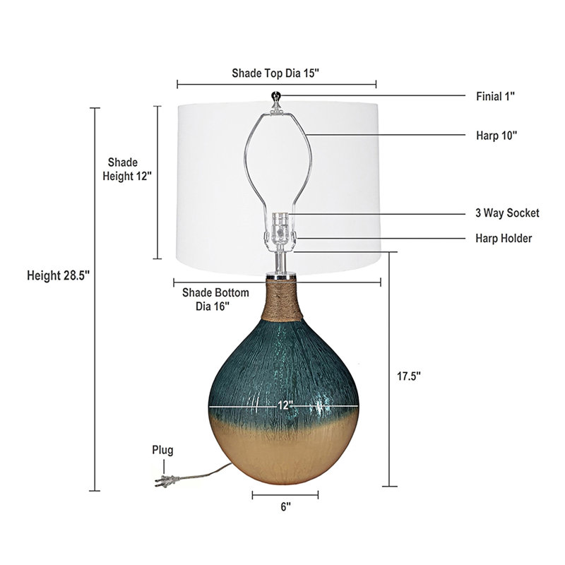 Lampe de table en verre