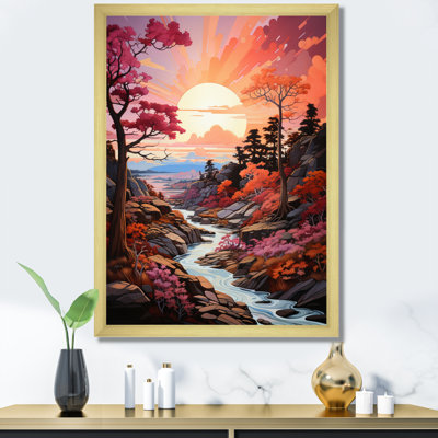 Reproduction d'art sur toile, "Pink Bridge Of Brilliance I"