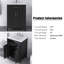 24 po X P 19 po P x 34 po Meuble-lavabo simple H noir avec lavabo en céramique