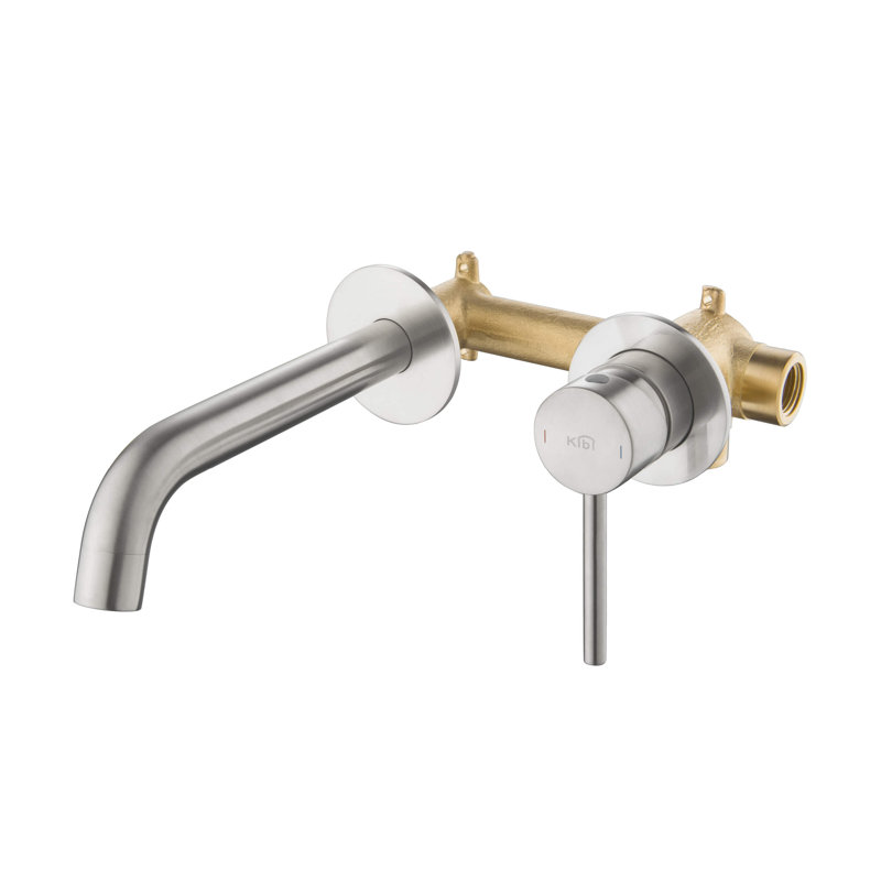 Circular Single-handle Bathroom Faucet, Brushed Nickel