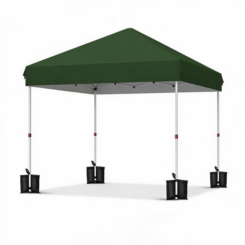 Tente à auvent escamotable 10 x 10, abri facile à monter en fer robuste avec tissu Oxford 210D, abat-jour portatif pour le camping