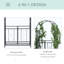 Tonnelle de jardin en métal 81 po avec portes doubles Outsunny
