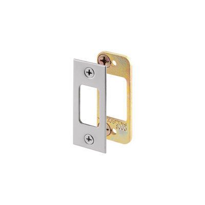 Gâche de sécurité FHC E2482 pour porte battante, avec double plaque en acier et renfort en acier de 3 mm (1/8 po), finition bronze classique, vendue à l'unité.