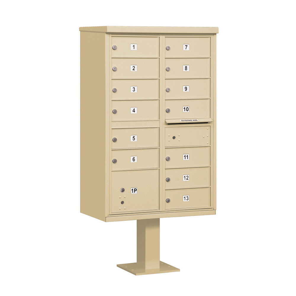 Salsbury Industries 13 Door Front Load 4C Horizontal Multi-Unit Mailbox ...