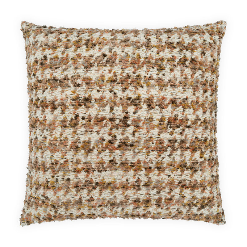 Jaden Pillow Cover & Insert, Ivory/Green/Orange, Square 24"