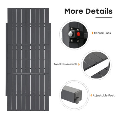 Alice 83" Outdoor Aluminum Extended Table