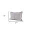 Housse de coussin lombaire à franges gris clair