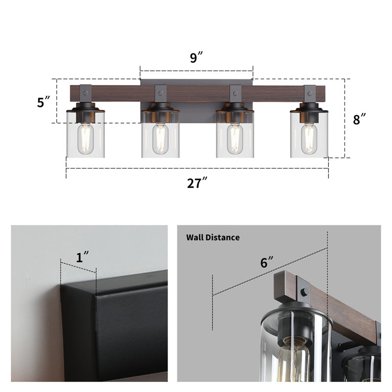Éclairage pour meuble-lavabo à 3 lumières DEL à intensité variable Kartell, Quatre lumières