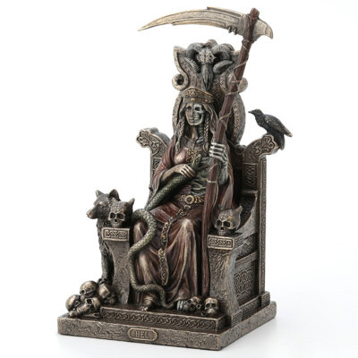 9.06 In H Hel Norse Goddess Of Death Figurine  Poly Resin