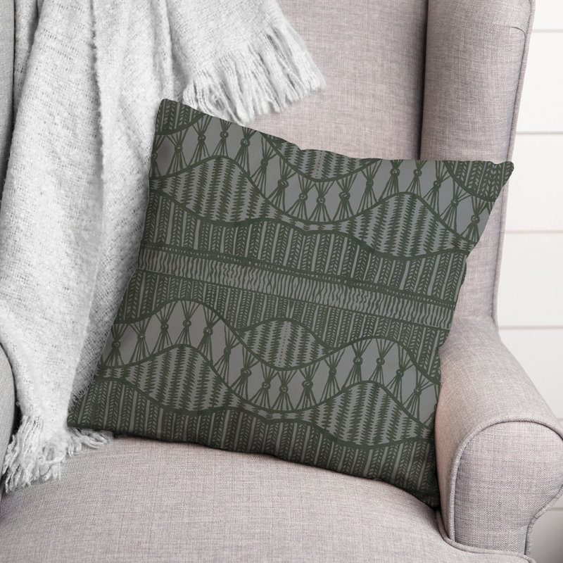 Reversible Throw Pillow, Charcoal