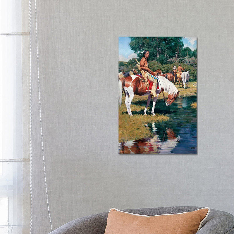 The Pony Guard By David Mann - Wrapped Canvas Painting by David Mann - Wrapped Canvas Painting, 66.04 cm H x 45.72 cm W