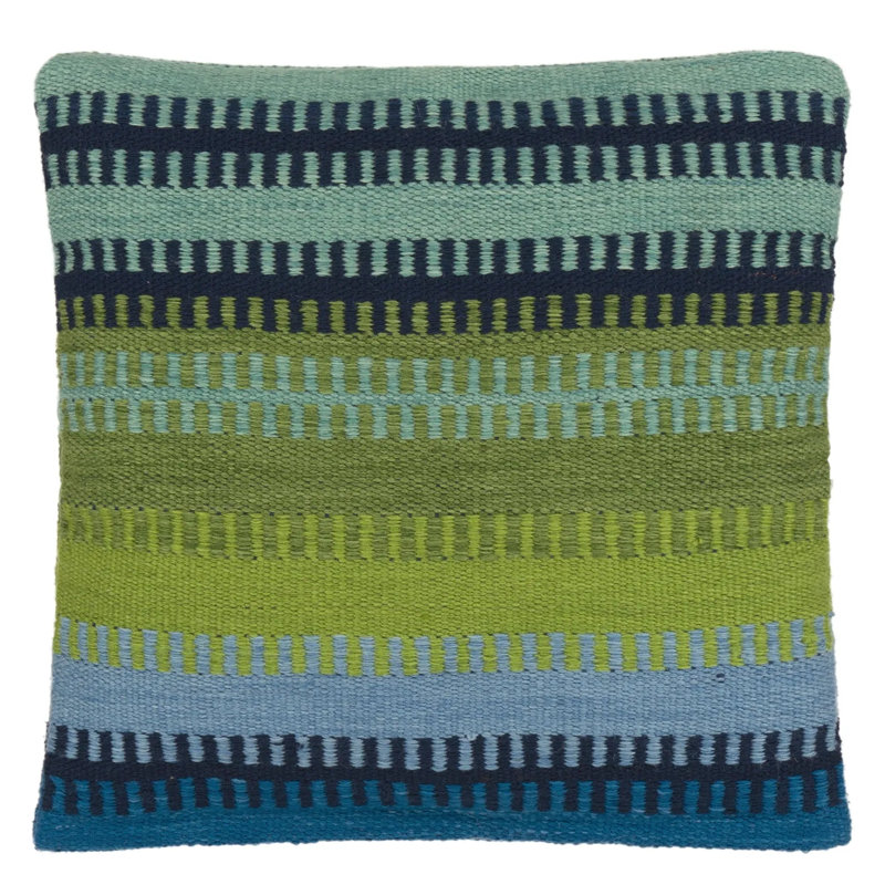 Muturi Outdoor Decorative Pillow, Cobalt Striped