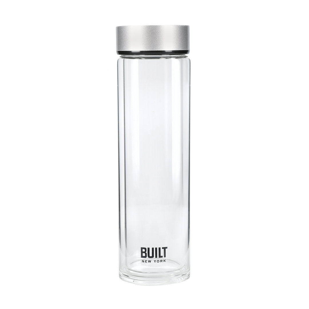 Built Tiempo 18ml Double Wall Insulated Glass Water Bottle