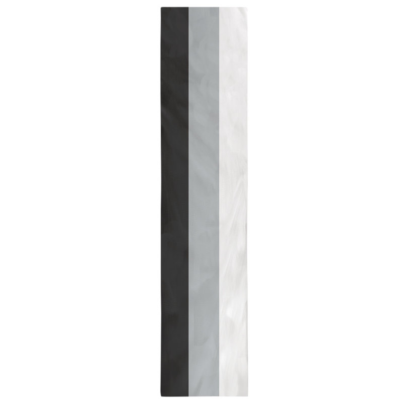 Las Vegas Football Stripes Table Runner, 90" L x 16" W, Black/Dark Gray, Cotton Blend