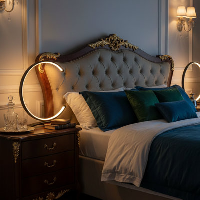 Crescent 13" LED Arch Table Lamp with Minimalist Pedestal Base