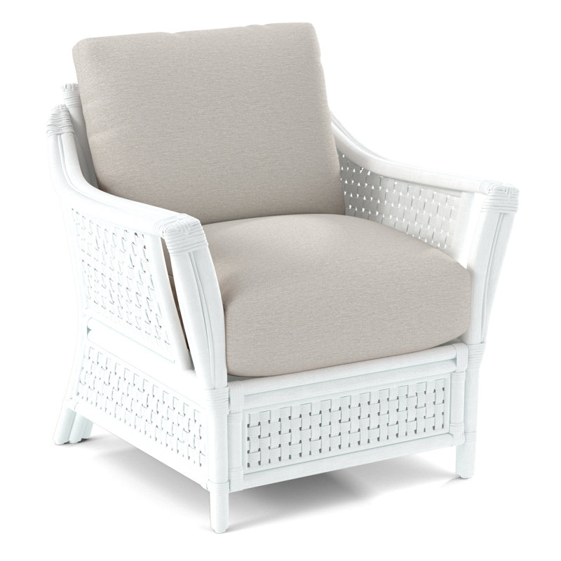 Boca Armchair, Frost White, White Performance Fabric; 0851-94