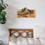 Accessoire mural décoratif en bois, noir et noyer, 22,6 po x 13,0 po | Cadre 100% métal (épaisseur: 0,05 pouce), envers 100% bois (épaisseur: 1,2 pouce) | Décoration intérieure élégante, parfaite pour n'importe quelle pièce