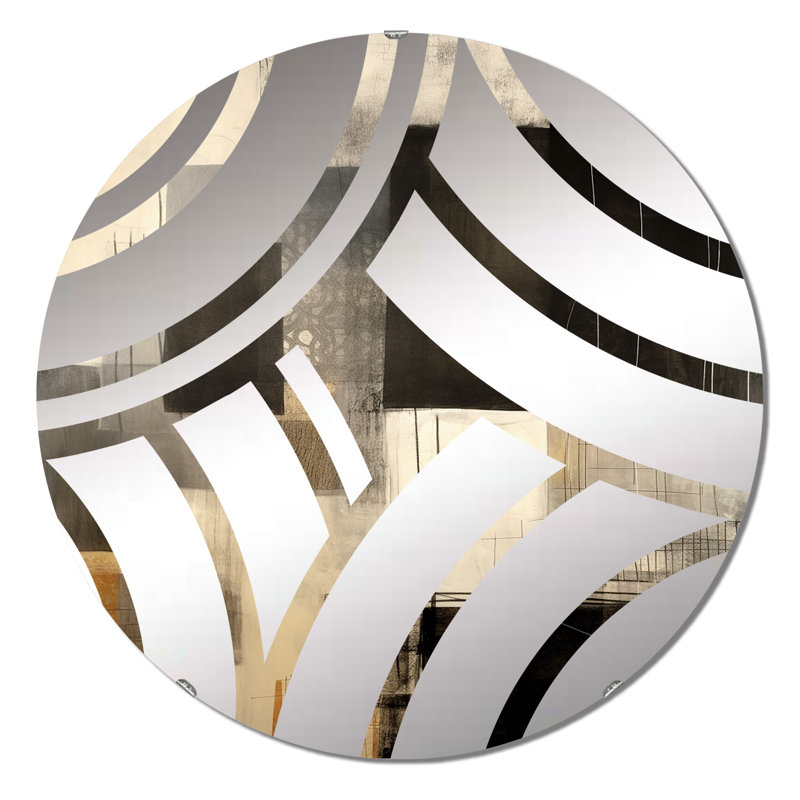 Henrica - Miroir décoratif Center Wave, 23,6 po x 23,6 po