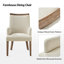 Chaise avec accoudoirs à dossier rembourré H 19,5 po Celil Farmhouse-102506890-102506891