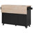56.5'' Kitchen Island With Drop Leaf, Power Outlet, Embossed Vertical Stripe Rolling Kitchen Cart On Wheels With 4 Doors , 5 Deep Drawers And Adjustable Shelves, For Kitchen, Dining Room-629527321