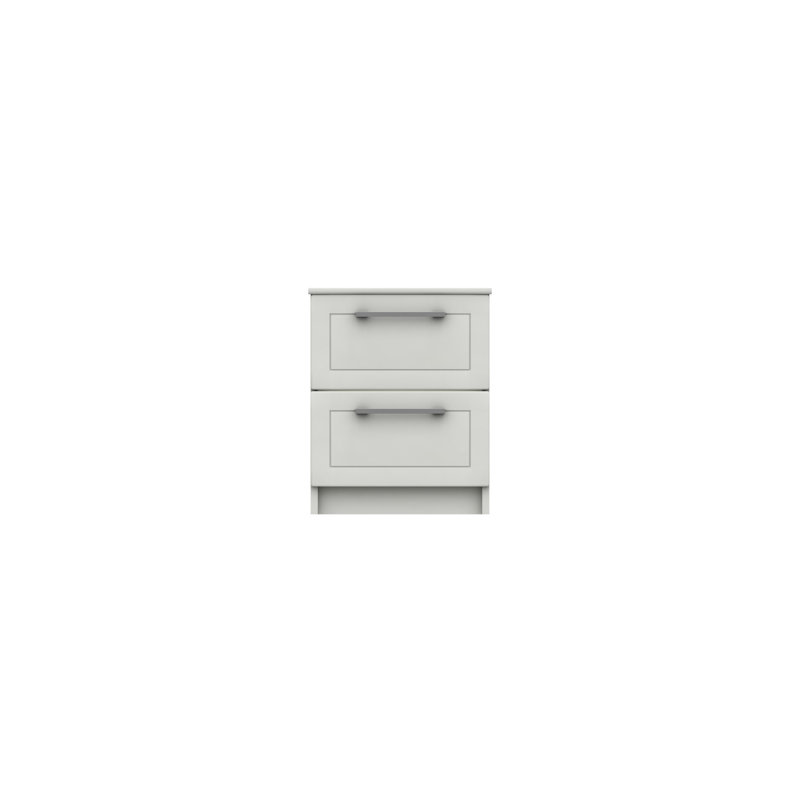 Allenna Manufactured Wood Bedside Table, White Gloss