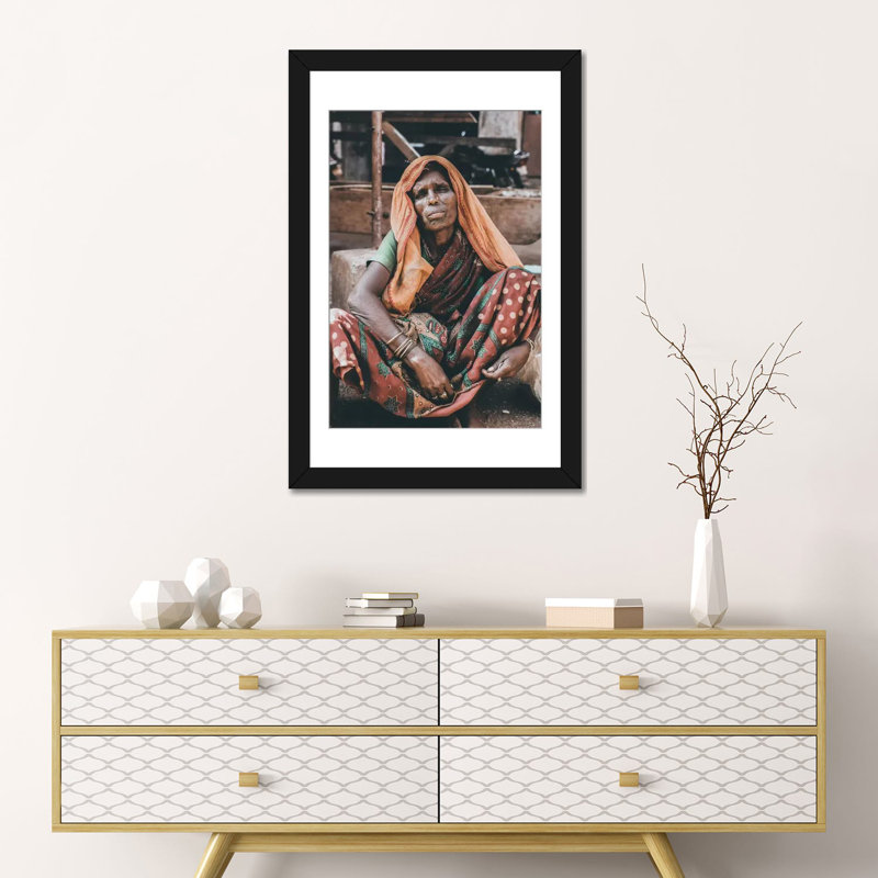«Gokarna, India I» par Luke Anthony Gram, impression sur toile tendue, Papier d'art encadré noir, H 24 po x l 16 po x P 1 po