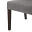 De 2 chaises de salle à manger avec dossier haut, gris foncé, structure en bois de bouleau, tissu gris-1045037638