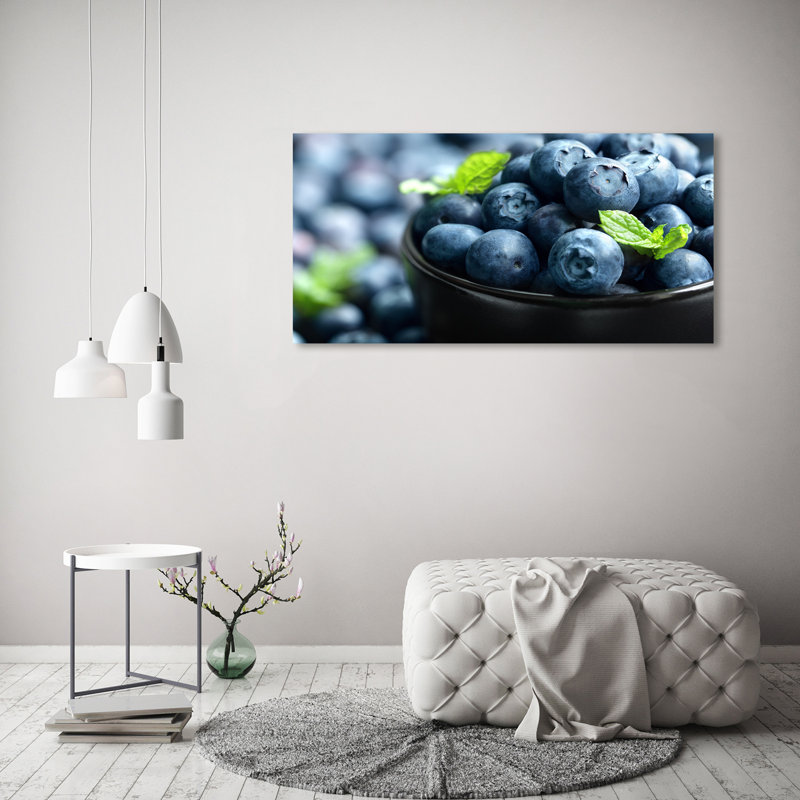 Blueberries 1 Piece Wrapped Canvas Wall Art