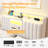 Floating LED Bed Frame With Hidden Storage Headboard, RGB Light, USB-C Charging Station, Velvet Platform Bed No Box Spring Needed-1084107249-1084107247