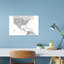 North America Caribbean Map Contemporary City Wall Art Print 1 Piece Wrapped Canvas Wall Art-581389003