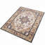 Tapis Hano 6 x 9 de style persan bohémien doré bleu rétro lavable-123764801