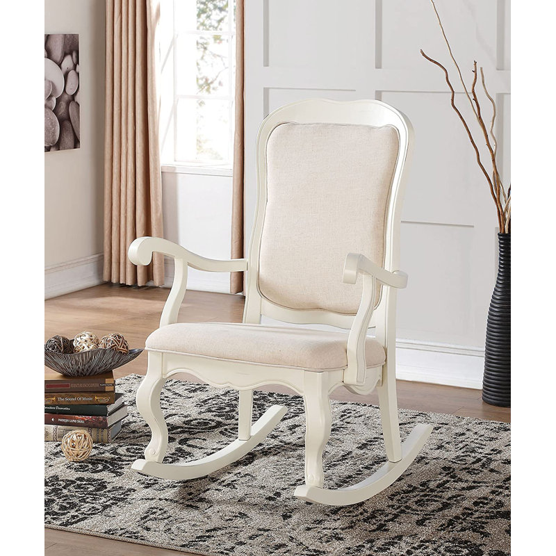 Chaise berçante Willis, Blanc antique