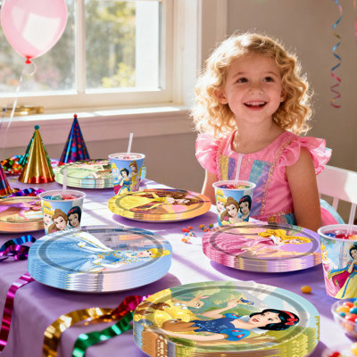 120Pcs Princess Birthday Party Supplies