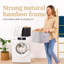 Fabric and Bamboo Laundry Hamper-192779622