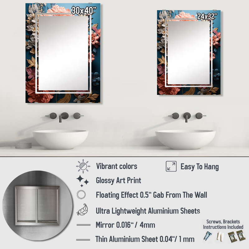 Miroir mural Penrod Big Tree MIR141759, 32 po x 24 po