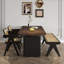Healthy and natural solid wood dining table-107393708