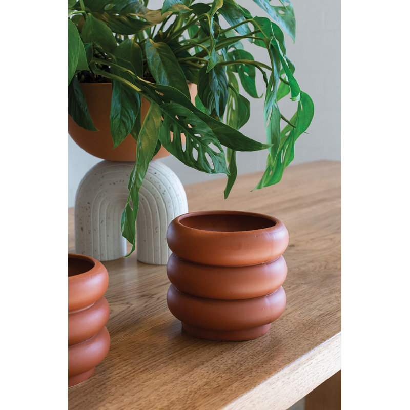 Tarus Handmade Ceramic Pot Planter, 4.5" H x 5" W x 5" D