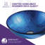 Lavabo de salle de bain vasque circulaire en verre trempé Crow Lustrous