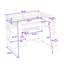 Lit mezzanine double avec station de charge, bureau, tablettes de rangement, panneau perforé et éclairage DEL-723108222