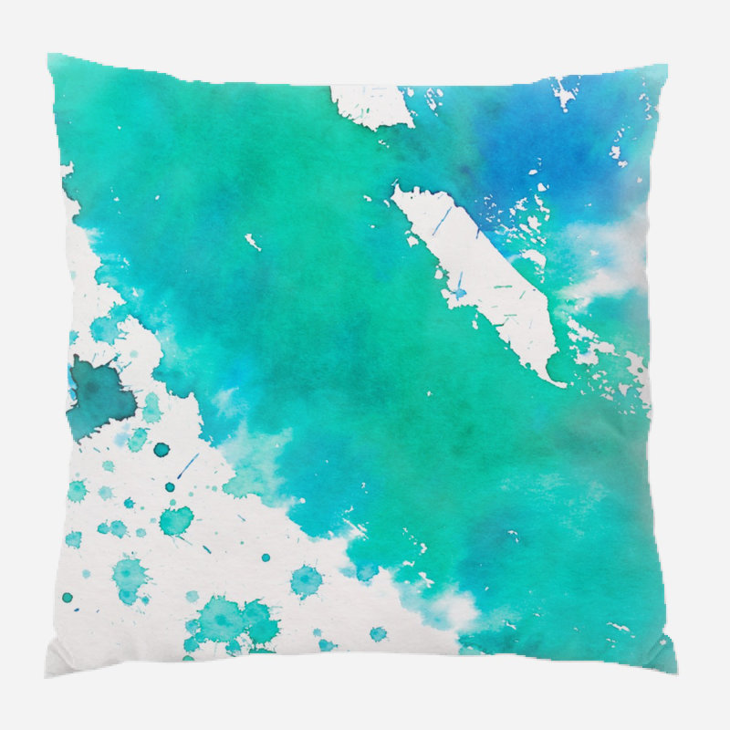 Coussin watercolour Vancleave, Microsuède, Intérieur