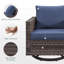 Ensemble de 2 chaises berçantes pivotantes pour patio avec repose-pieds de style nazime-479550608