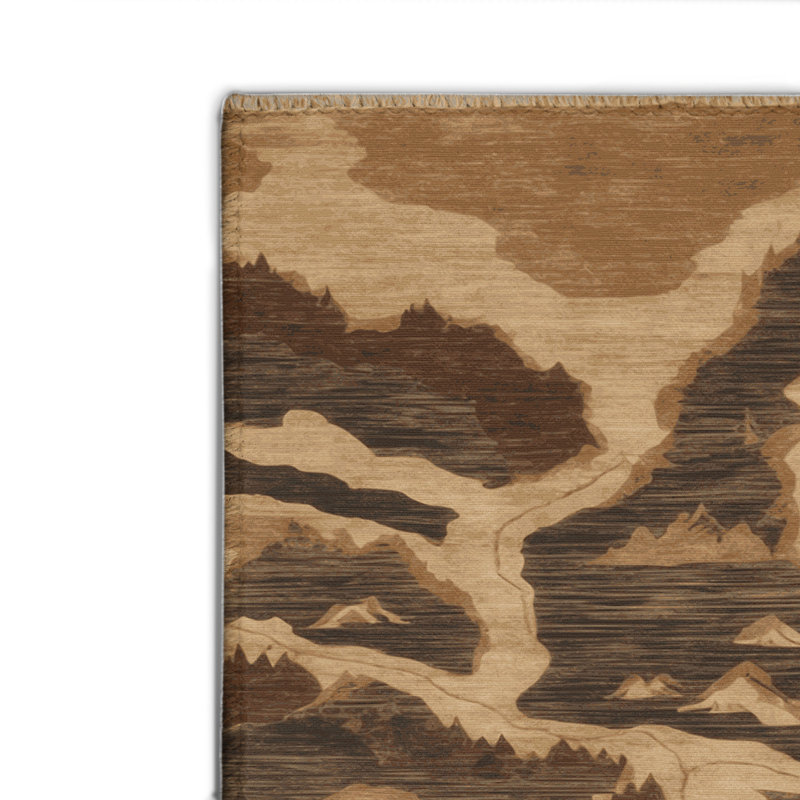 Tapis d'intérieur et d'extérieur brun Nature, Rectangulaire 2 pi x 3 pi