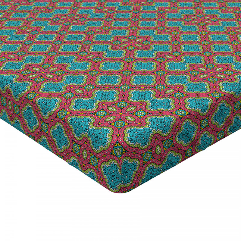 Microfiber Abstract Fitted Sheet, Twin XL Fitted Sheet