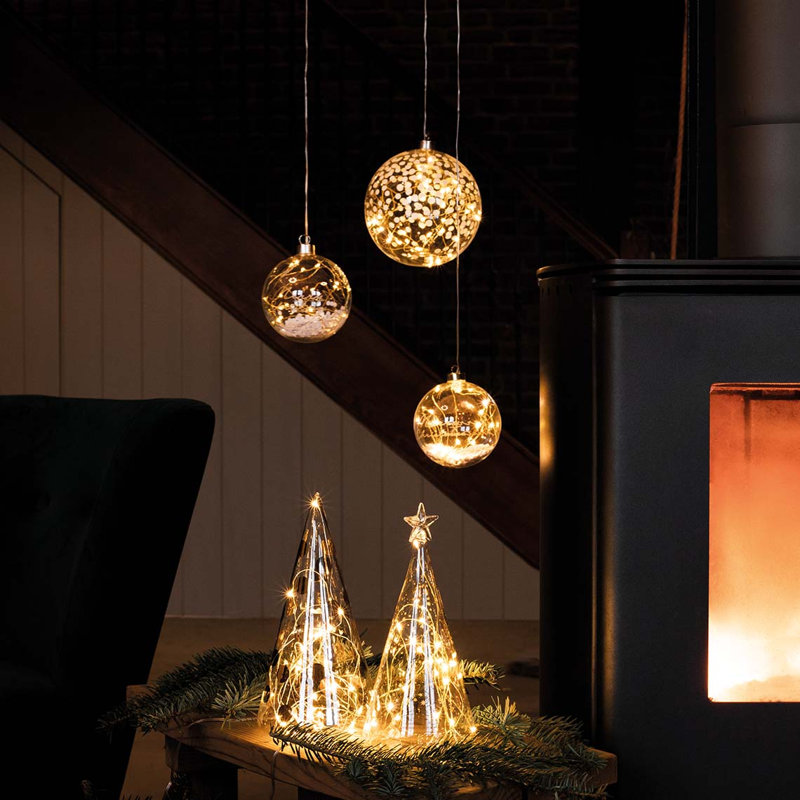 Celestial Glow LED Glass Christmas Tree
