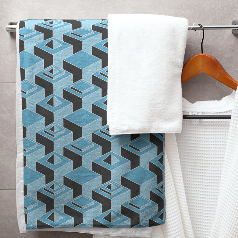 Jordao Bath Towel, Carolina/Black