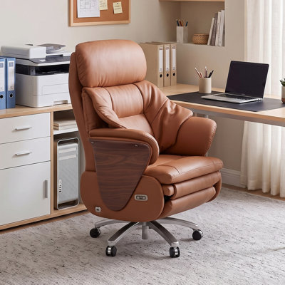 Fauteuil de direction inclinable avec repose-pieds, massage lombaire, siège chauffant et ventilé, dossier haut ergonomique pour personnes de grande taille