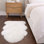Tapis blanc / ivoire fait à la main en peau de mouton New Zealand